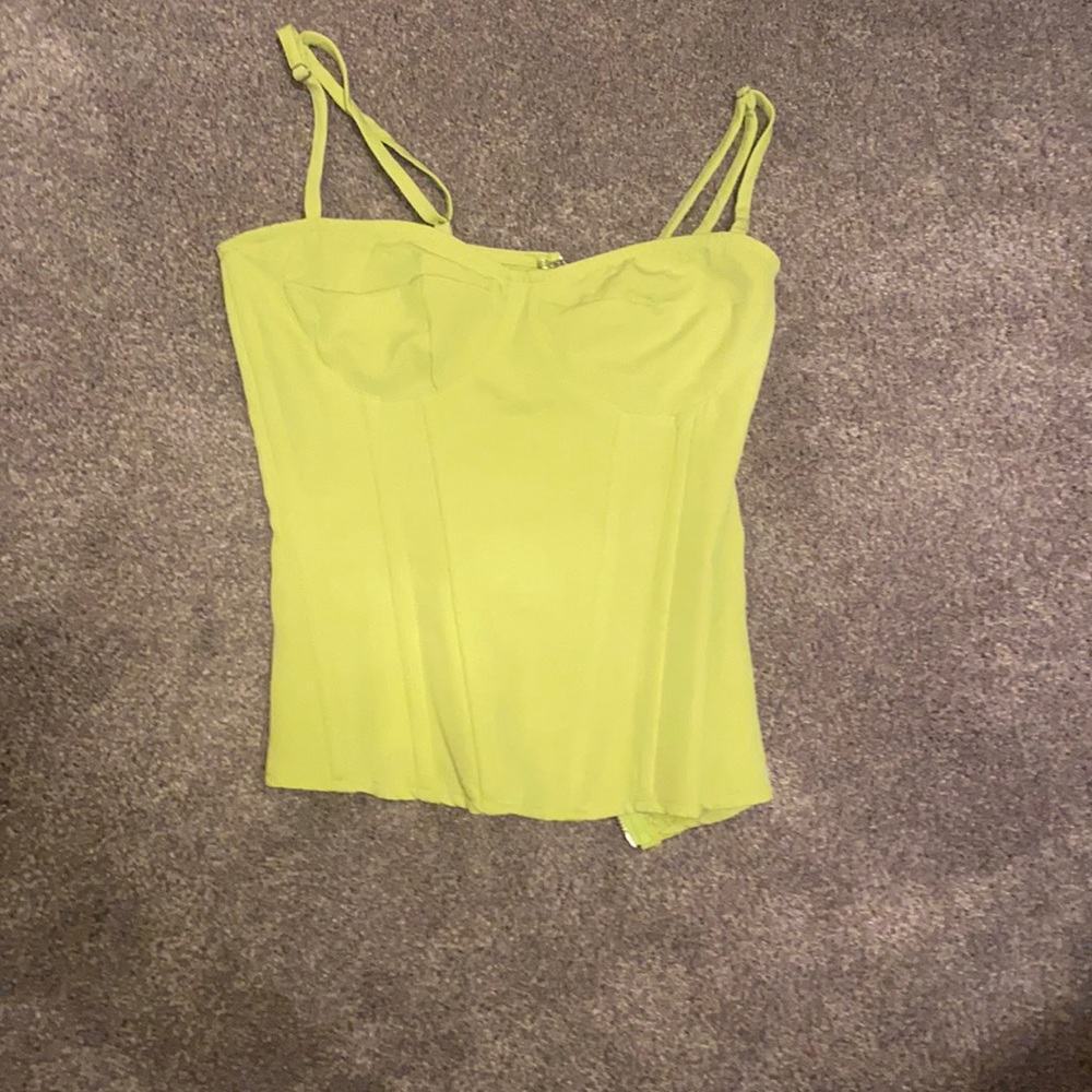 Neon green/yellow pretty little thing top